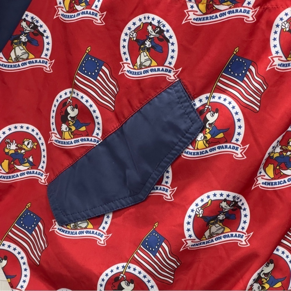 WALT DISNEY WORLD 50 Year Anniversary Mickey & Friends Pull Over Windbreaker L - Picture 6 of 12